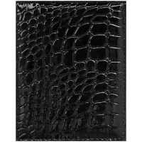 Бумажник водителя OfficeSpace иск. кожа, черный, крокодил