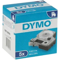 Картридж DYMO с лентой 9мм*7м, пластик., черный на прозрачной ленте