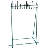 Вешалка напольная групповая Титан "Алла-Ц", 1300*1800*700 мм, металл, цвет алюминий, 22 крючка