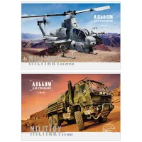 Альбом для рисования 08л., А4, на скрепке ArtSpace "Техника. Military", обложка-офсет