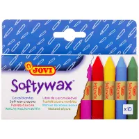 Мелки восковые JOVI, 10цв., мягкие, круглые, картон, европодвес