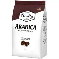 Кофе в зернах Paulig "Arabica", вакуумный пакет, 1кг
