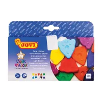 Мелки восковые JOVI, 10цв., фигурные, картон, европодвес