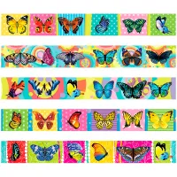 Закладка - магнит для книг, 25*195мм, ArtSpace "Бабочки", блестки