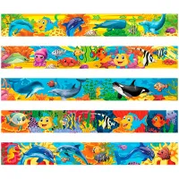 Закладка - магнит для книг, 25*195мм, ArtSpace "Морские обитатели", блестки