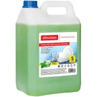 Средство для мытья посуды OfficeClean Профессиональное "Алоэ и зеленый чай", канистра, 5л (Спейс)
