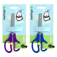 Ножницы детские Berlingo 13см, ассорти, с усилителем, европодвес