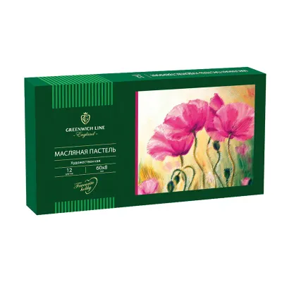 Пастель масляная Greenwich Line "Художественная" 12 цветов, картон. упаковка