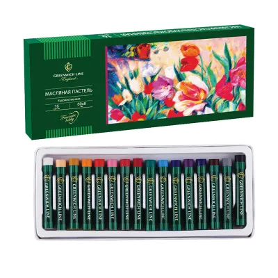 Пастель масляная Greenwich Line "Художественная" 16 цветов, картон. упаковка