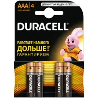 Батарейка Duracell Basic AAA (LR03) алкалиновая, 4BL