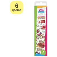Акварель ArtSpace, медовая, 06 цветов, без кисти, картон, европодвес