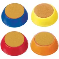 Губка для кассира, диаметр 57 мм, круглая, ассорти, УП02