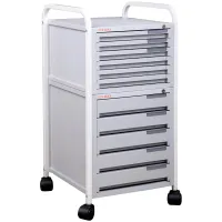 Картотека мобильная Sysmax, с 11 ящиками, на колесах, с замком 32*35, 5*68см, серый