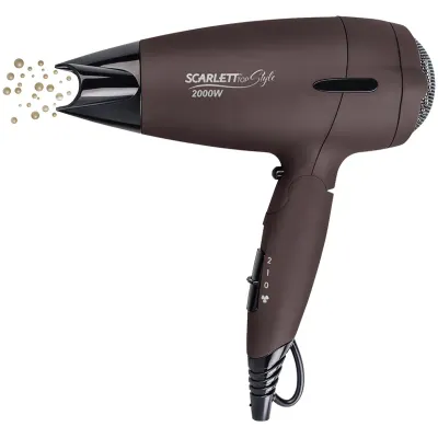 Фен Scarlett SC-HD70IT31, 2000Вт, 6 режимов, ионизация, хол. воздух