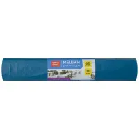 Мешки для мусора  60л OfficeClean ПВД, 60*70см, 25мкм, 20шт., особо прочные, синие, в рулоне