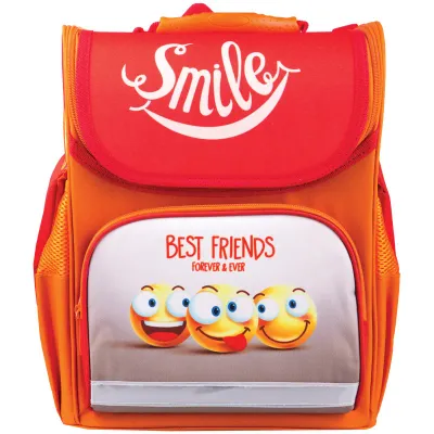 Ранец ArtSpace "Смайлики" 37*28*21см, 1 отделение, 3 кармана, анатомическая спинка