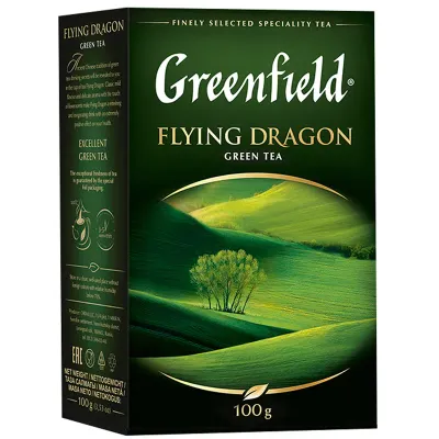 Чай листовой GREENFIELD "Flying Dragon", зеленый, 100 г, 0357