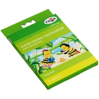 Пластилин восковой Гамма "Пчелка", 08цв., 120г, со стеком, картон. упак., европодвес