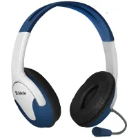 Наушники с микрофоном Defender "Bravo" 116 (с регулятором громкости), 1.8м, синий, белый