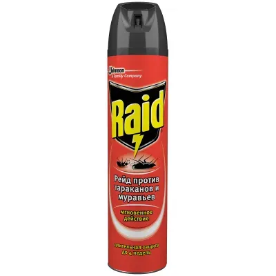 Аэрозоль от муравьев и тараканов Raid, 300мл