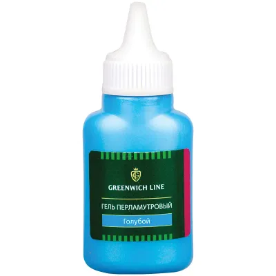 Гель перламутровый Greenwich Line, 40мл, голубой