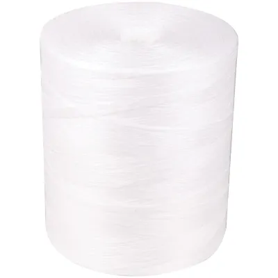 Нить полипропиленовая, шир. ~5мм, 1000текс, 5000м, 5кг, белая, бобина