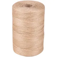 Шпагат джутовый, полированный, 1680текс, d1,6мм, 600м, 1кг, бобина