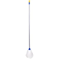 Швабра OfficeClean Professional, ручка 120см, насадка МОП микрофибра, ворс 24см, 130г