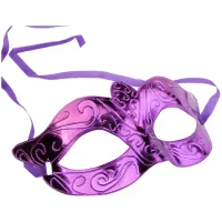 Маска карнавальная пластиковая, фиолетовая