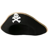 Маскарадная шляпа "Веселый Роджер", черная