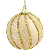 Шар из пенополистирола "Золотистый с бисером", 80мм