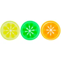 Ластик ArtSpace "Цитрусовые", круглый, термопластичная резина, ассорти, 40*40*8мм