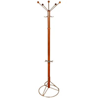 Вешалка напольная Титан "Стелла-1МД", 1845*450мм, металл, вишня, 5 крючков