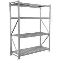 Стеллаж Практик MS Pro 200/150*60/4 полки, серый (ПОД ЗАКАЗ)