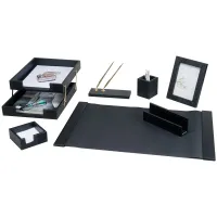 Набор настольный Bestar "Osiris" 7 предметов, двойной лоток, черное дерево