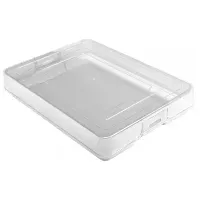 Контейнер для документов Стамм, А4, 260*350*65мм, с защелками, прозрачный