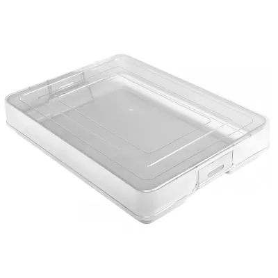 Контейнер для документов Стамм, А4, 260*350*65мм, с защелками, прозрачный