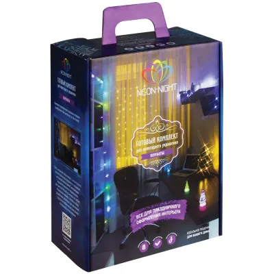 Набор для новогоднего украшения интерьера "Комната", цвет гирлянды мультиколор