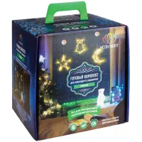 Набор для новогоднего украшения интерьера "Спальня", цвет гирлянды бирюзовый