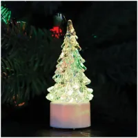 Фигура светодиодная на батарейках "Елочка маленькая" на подставке, 8,5см, RGB