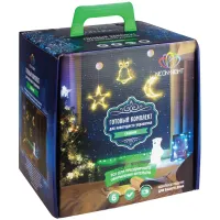 Набор для новогоднего украшения интерьера "Спальня", цвет гирлянд розовый