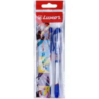 Набор гелевых ручек Luxor "Neo Gel", 2шт., синие, 0,5мм, грип, пакет, европодвес