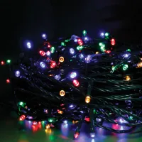 Электрогирлянда уличная светодиодная 240 ламп, многоцветный, 8 функций, на батарейках, 23,9м + 0,5м