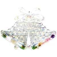 Елочное украшение акриловое "Жемчужные колокольчики" 11*9см