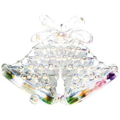 Елочное украшение акриловое "Жемчужные колокольчики" 11*9см