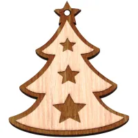 Елочное украшение деревянное "Ёлочка", 11*7см