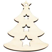 Елочное украшение деревянное "Ёлочка", 11*7см