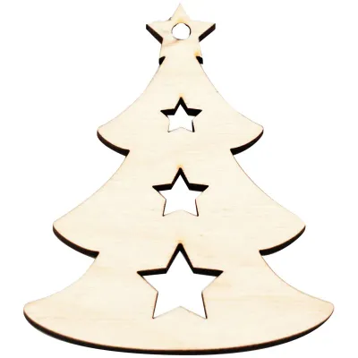 Елочное украшение деревянное "Ёлочка", 11*7см