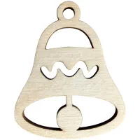 Елочное украшение деревянное "Колокольчик", 8,5*8см