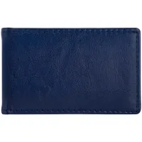 Визитница карманная OfficeSpace "Nebraska" на 24 визитки, 112*69мм, кожзам, синий